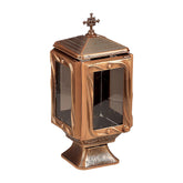 Lampada a candela monumento in ottone, 30 x 13,5 cm
